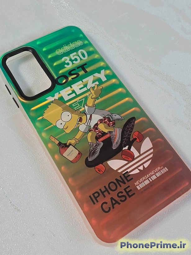 قاب گوشی سامسونگ Galaxy A14 طرح بارت سیمپسون اسکیتسوار هولوگرامی با پسزمینه سفید فروشگاهی