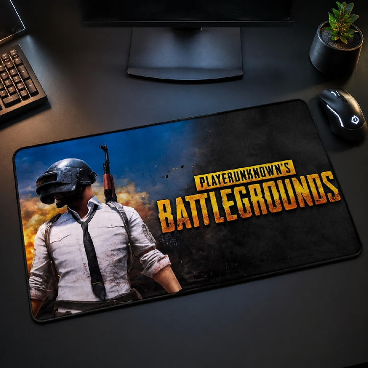 موس پد گیمینگ طرح بازی پابجی PUBG با کیفیت چاپ بالا و لبههای مشکی دور دوخت