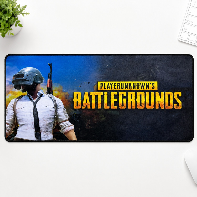 موس پد گیمینگ طرح بازی پابجی PUBG با کیفیت چاپ بالا و لبههای مشکی دور دوخت