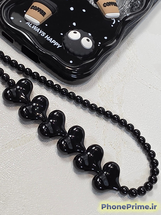 خرید قاب سامسونگ S21 FE طرح فانتزی قهوه با آویز قلبی مشکی. محافظت عالی، طراحی پافری و شیک، ارسال سریع از فروشگاه فون پرایم. کلیک کنید!