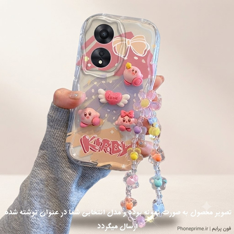 ست ۲ عددی قاب ژلهای شفاف شیائومی Redmi Note 13 4G با عروسکهای برجسته و بند آویز