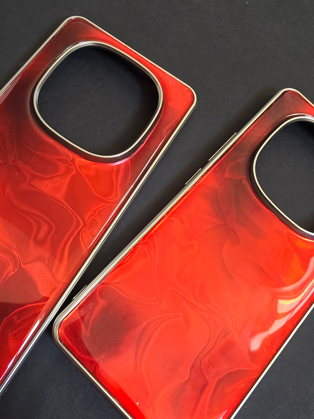 قاب لوکس طرح صدفی و کروم شیائومی Redmi Note 15 در چهار رنگ صورتی سبز دودی قرمز