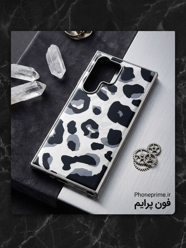 قاب لوکس طرح صدفی و کروم سامسونگ S23 Ultra طرح سه بعدی موج دار