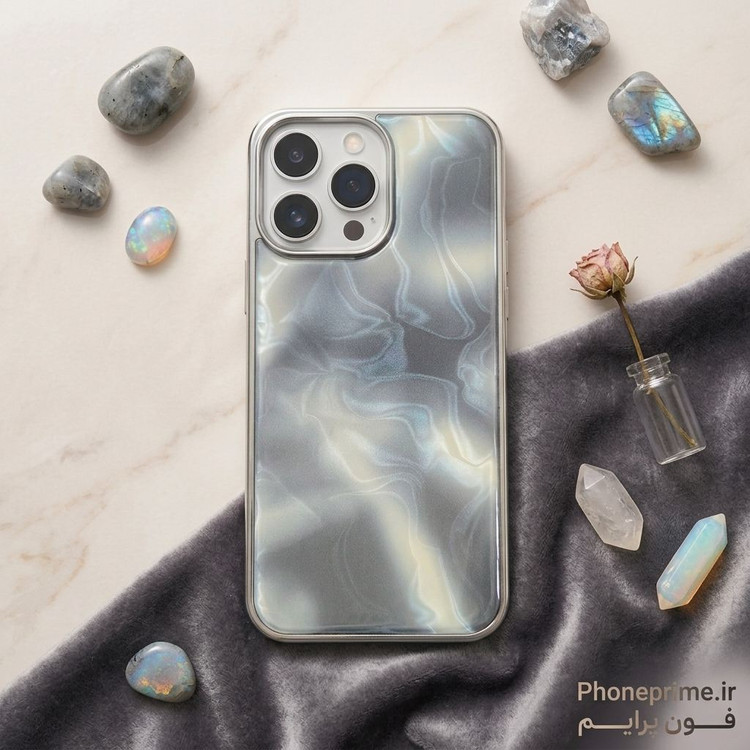 قاب آیفون 15 پرومکس iPhone 15 Pro Max طرح ابروبادی هولوگرامی آینهای در ۴ رنگ