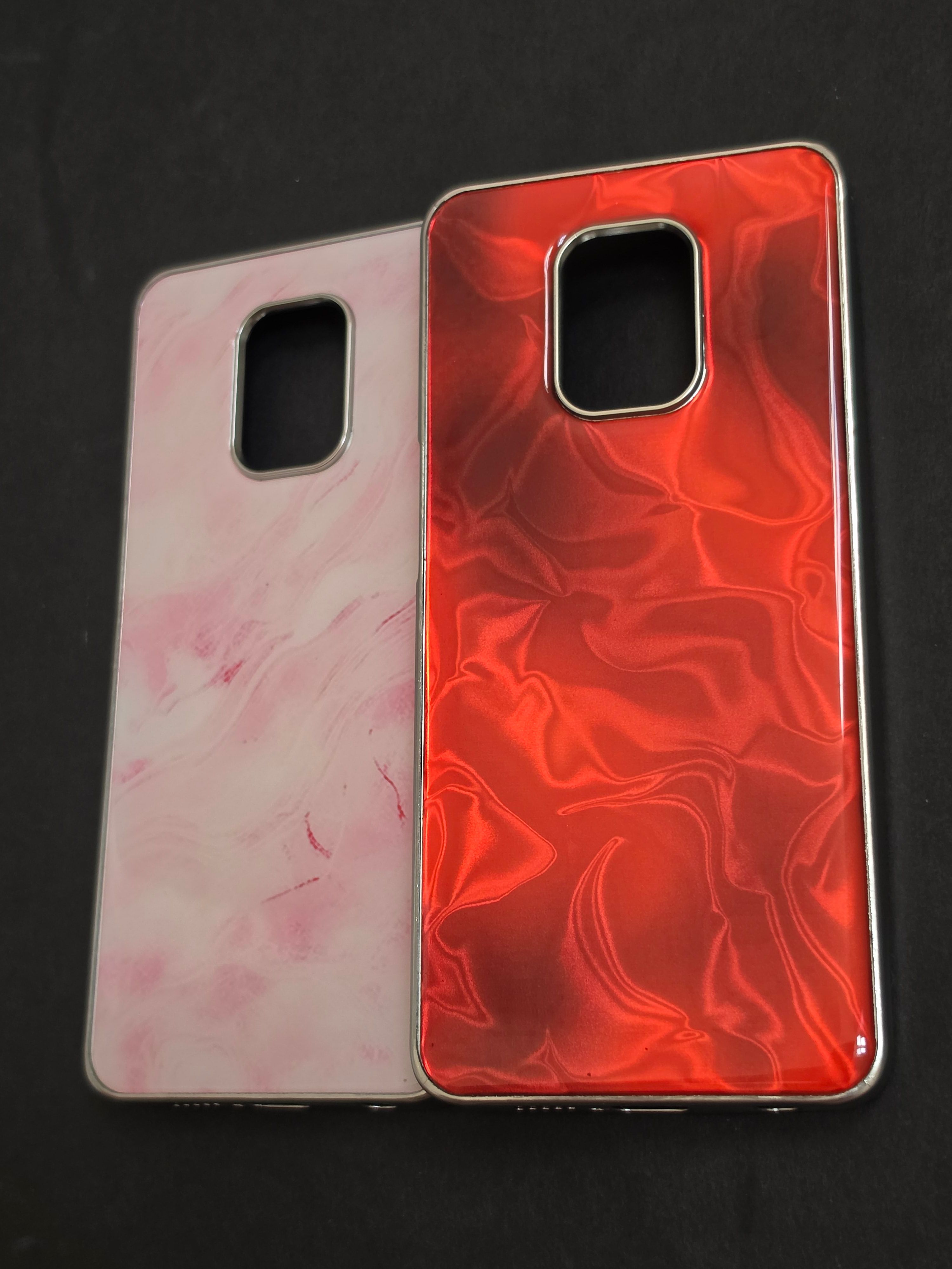قاب شیائومی ردمی نوت 9S و 9 پرو Redmi Note 9S 9 Pro طرح ابروبادی هولوگرامی آینه‌ای رنگ صورتی و قرمز