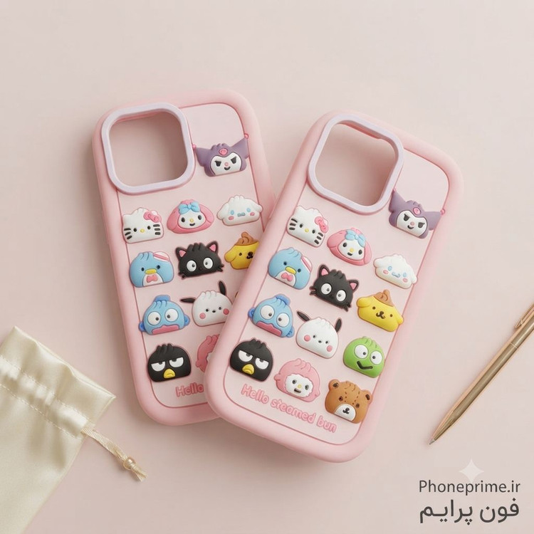 قاب آیفون 11 iPhone 11 طرح سهبعدی Hello Steamed Bun کیفیت اصلی قابل شستشو با ۱ سال ضمانت رنگ