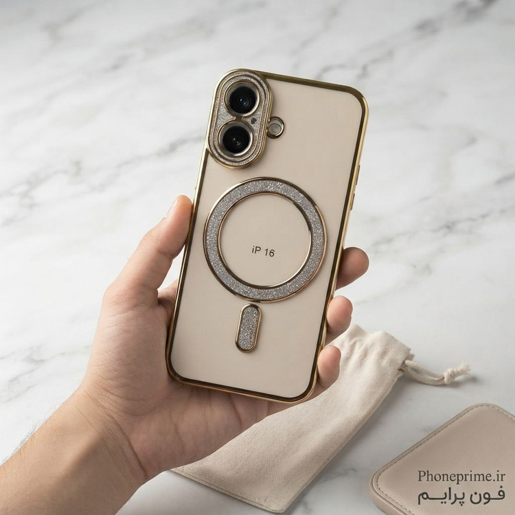 قاب آیفون 16 iPhone 16 مدل Pro Shine لوکس شفاف اک