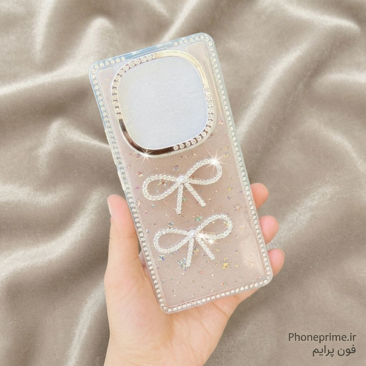 قاب گوشی شیائومی Xiaomi Redmi Note 14 Pro مدل Luxury Shine Star طرح پاپیون جواهری شیائومی نوت ۱۴ پرو