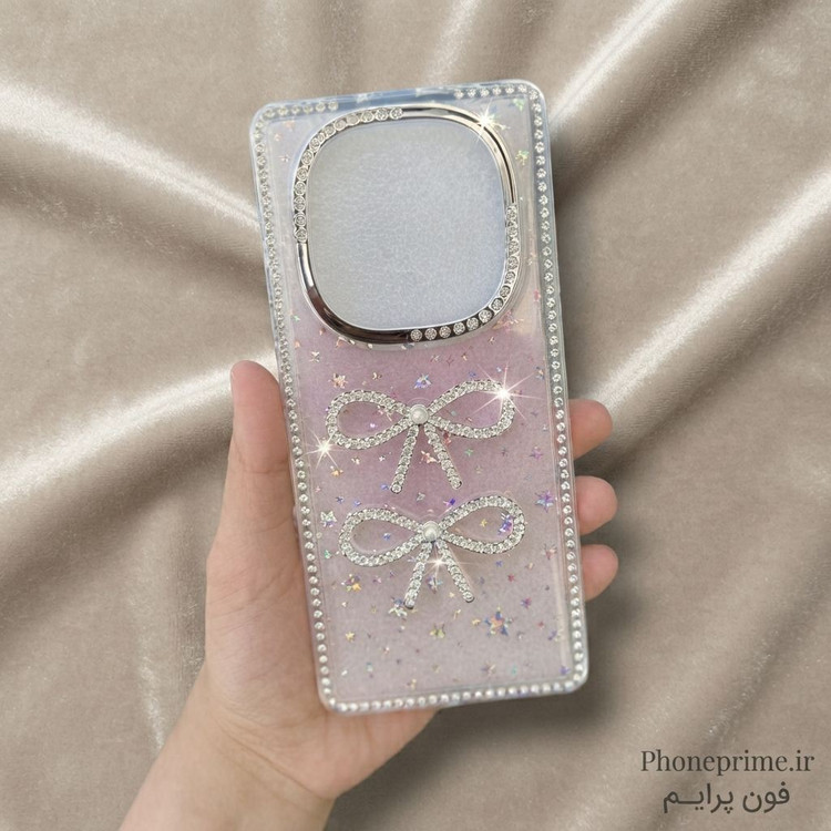 قاب گوشی شیائومی Xiaomi Redmi Note 14 Pro مدل Luxury Shine Star طرح پاپیون جواهری شیائومی نوت ۱۴ پرو
