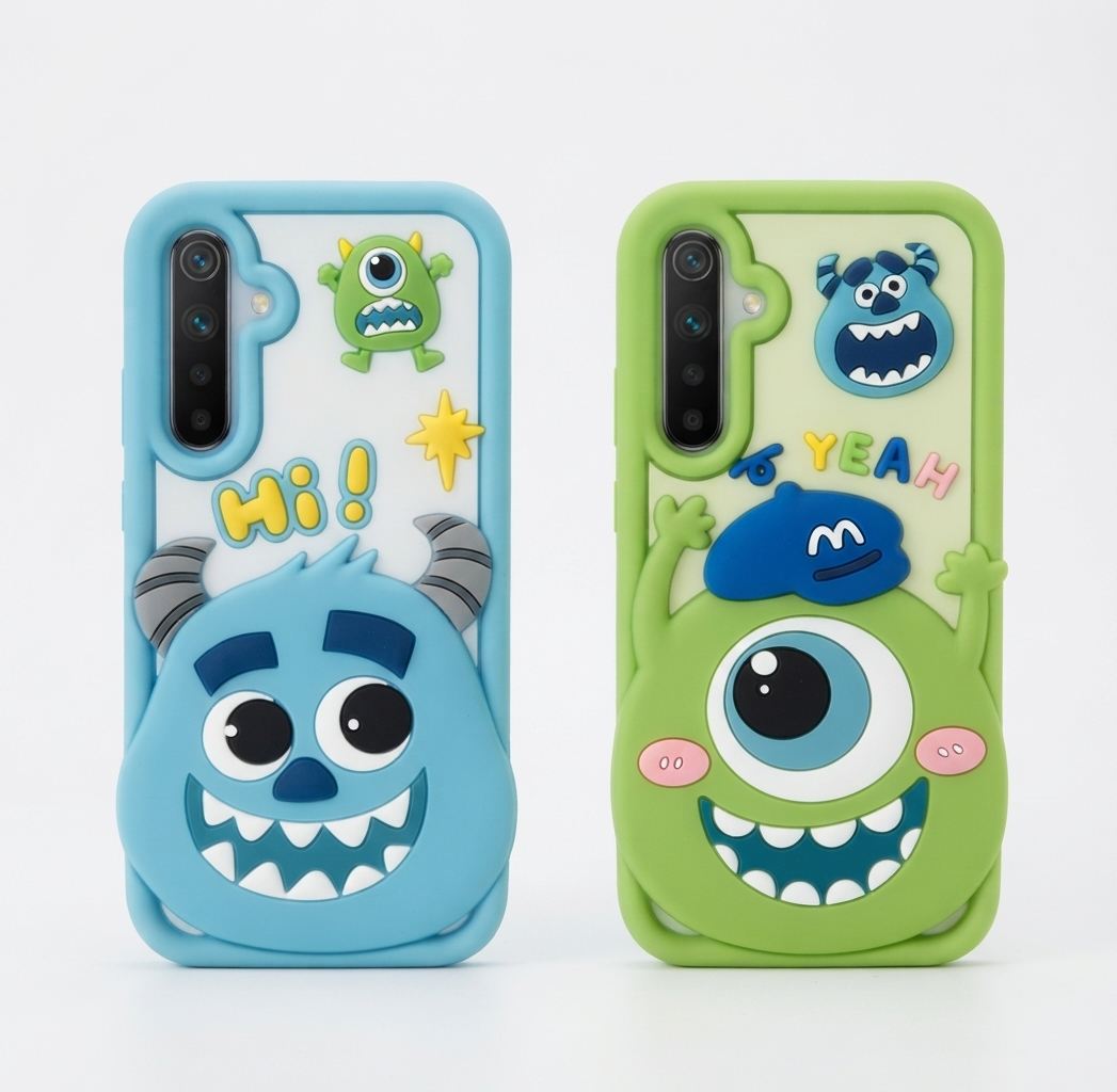 پک دو عددی قاب سیلیکونی سامسونگ A25 و A15 (Samsung Galaxy A25 / ) طرح های سه بعدی مایک وازوفسکی و سالیوان کارخانه هیولاها