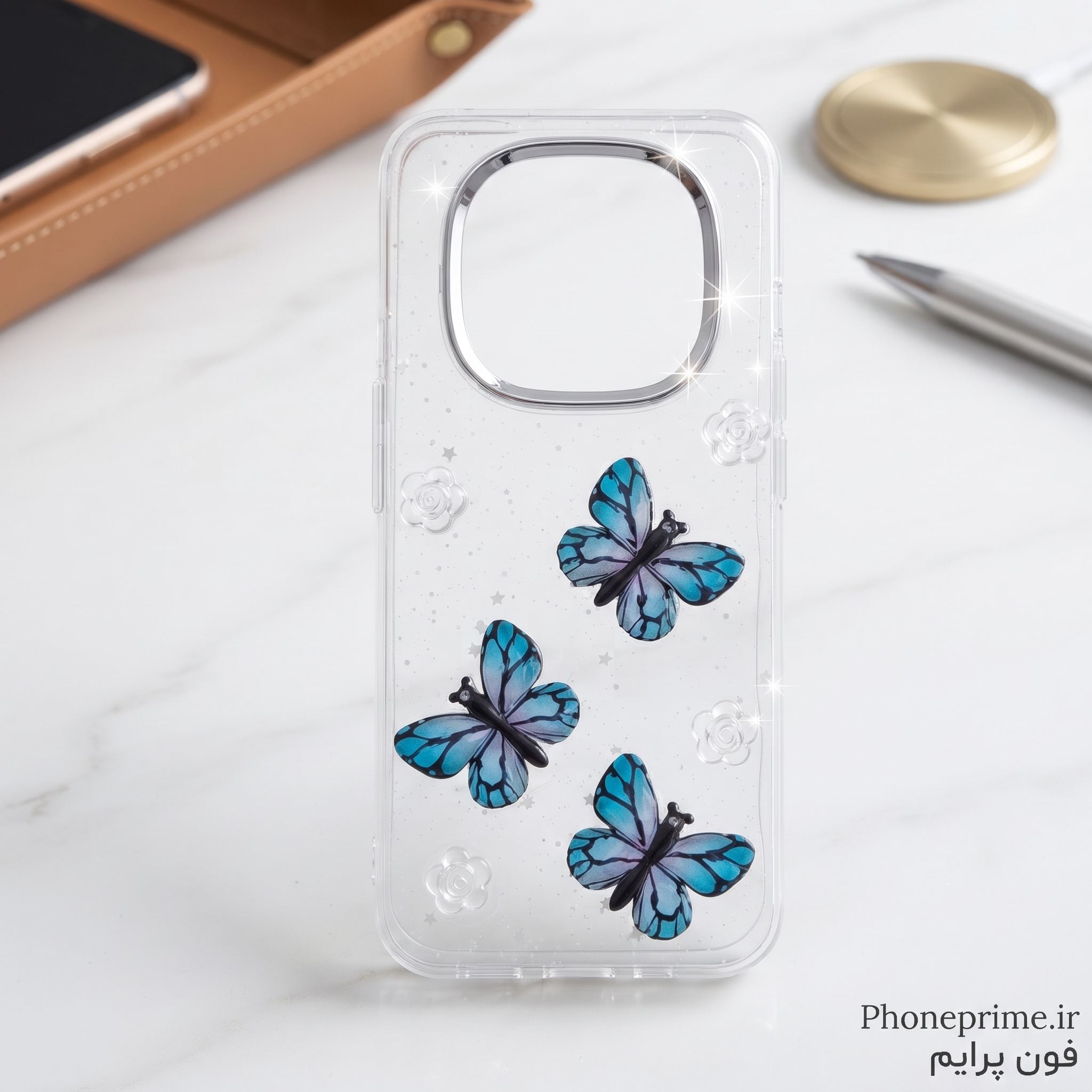 قاب گوشی پروانه‌ای اکلیلی مناسب گوشی Redmi note 15